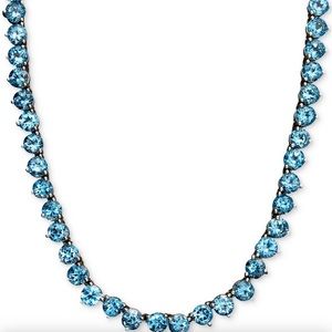 Macy’s Blue Topaz SS Necklace